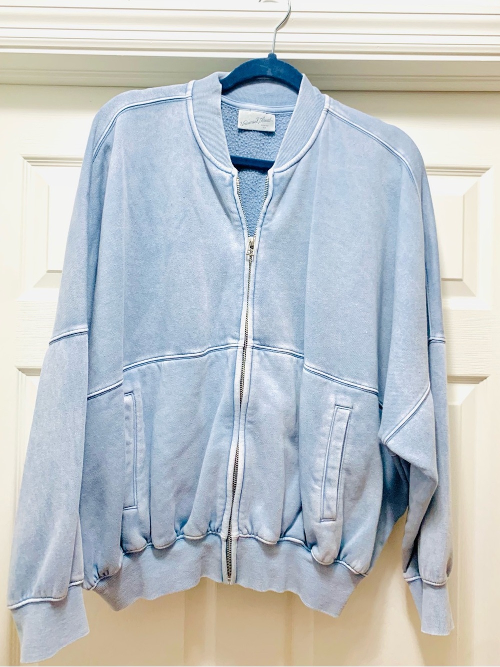Light Blue Bomber Jacket